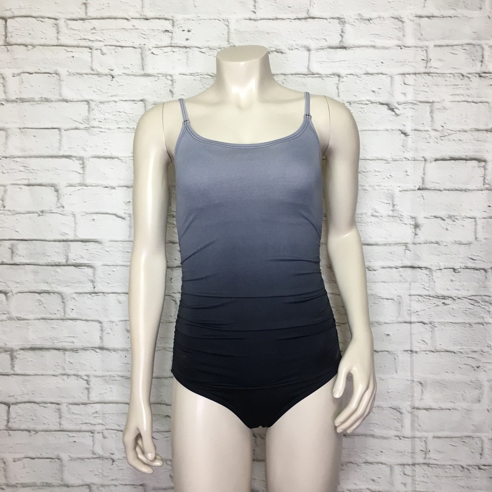 Speedo 6 One Piece Swimsuit Black Gray Ombré
